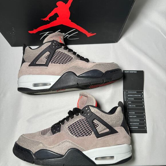 Size 6.5 - Nike Air Jordan 4 Retro GS Taupe Haze Men's Shoes - Picture 2 of 9